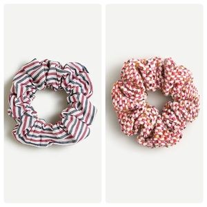 J. Crew Wide scrunchie in tweed & classic pattern